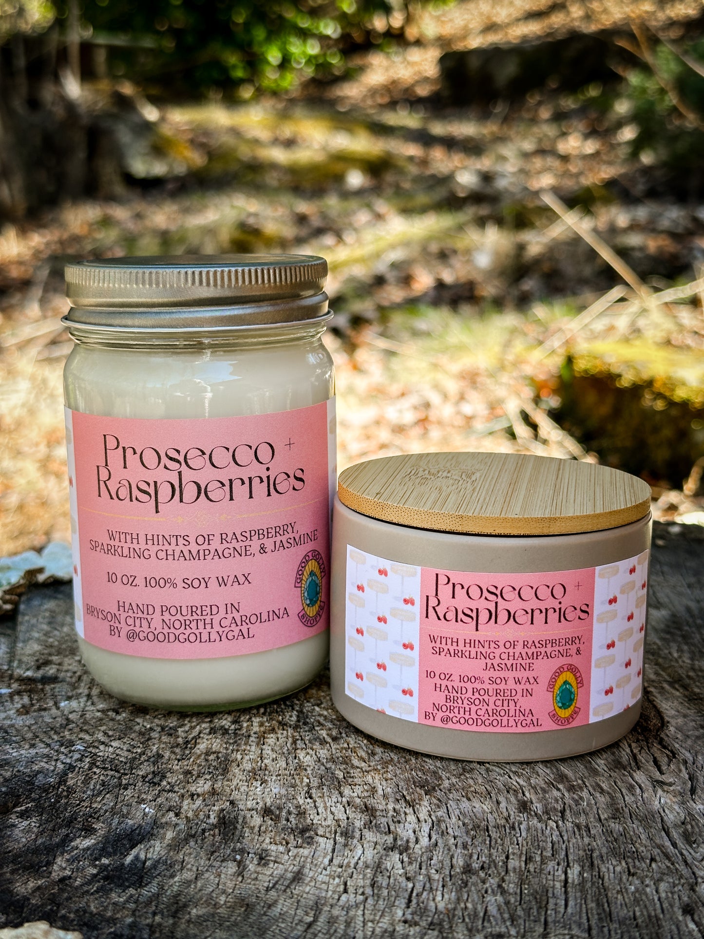 Prosecco + Raspberries Candle