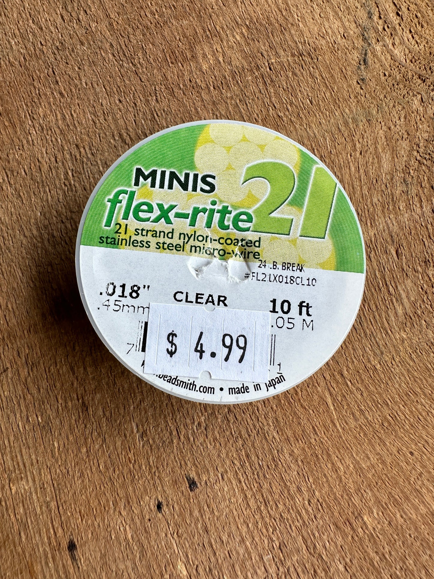 Mini flex-rite 21 strand - .018" (.45mm) and 10ft long