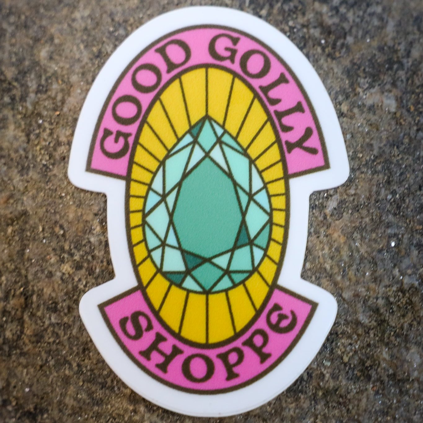 GOOD GOLLY SHOPPE - VINYL STONE LOGO STICKER