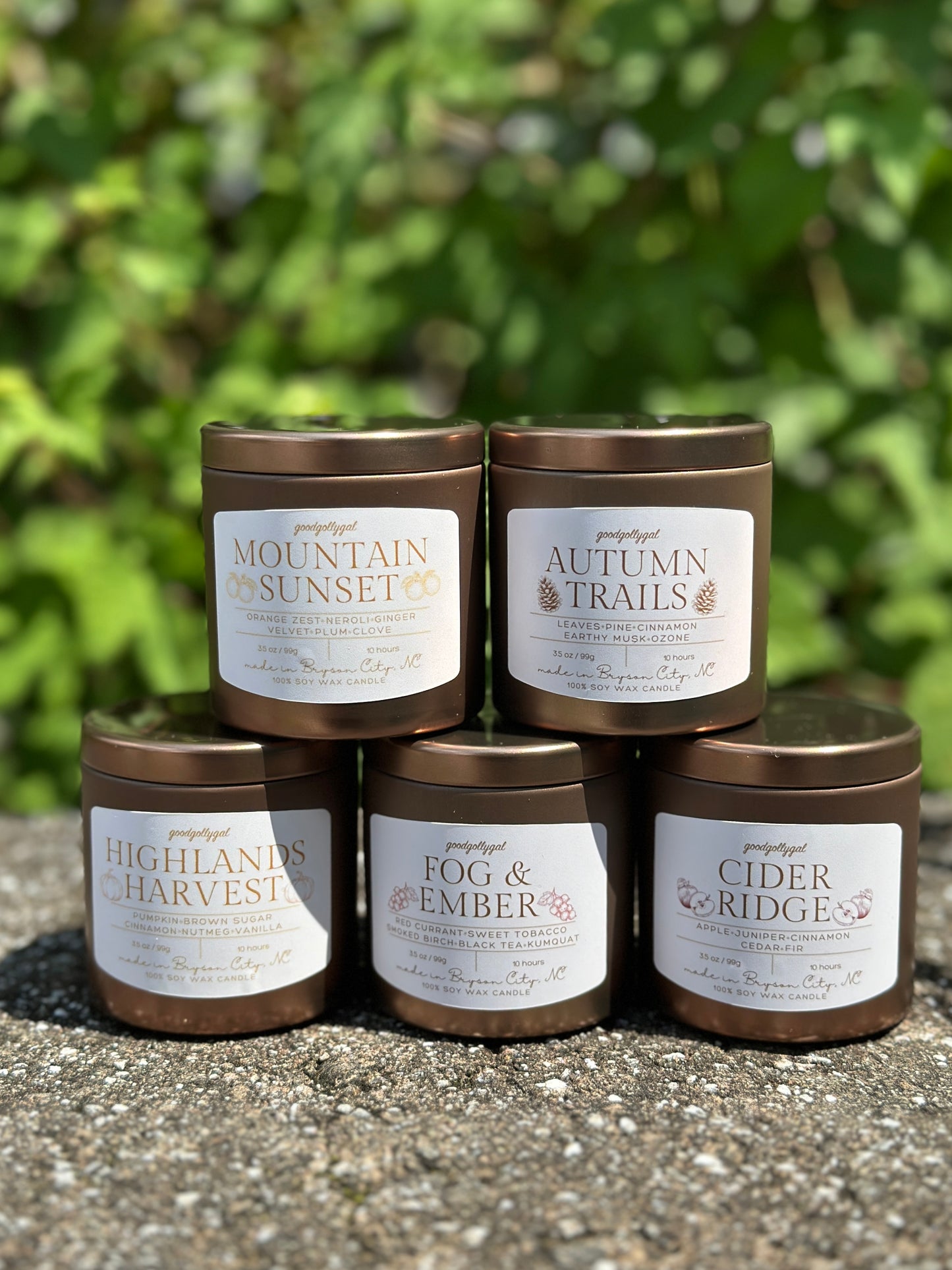 FALL CANDLE COLLECTION - 3.5oz scented 100% wax candles