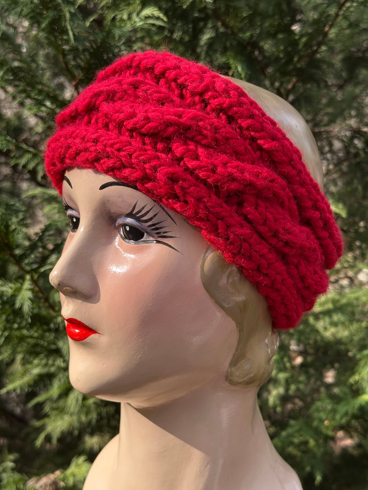 Hand-Knit Wool Blend Ear Warmer