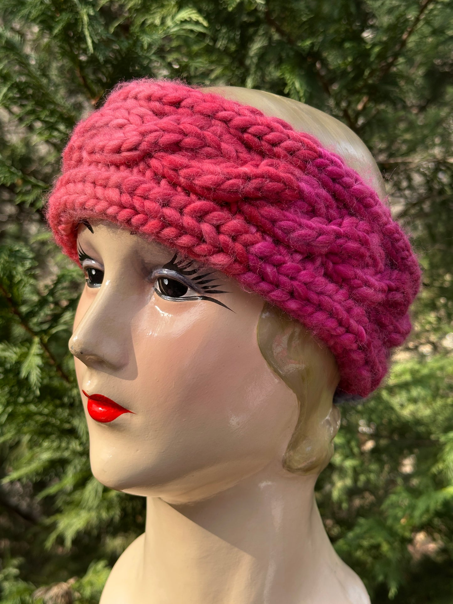 Hand-Knit Wool Blend Ear Warmer