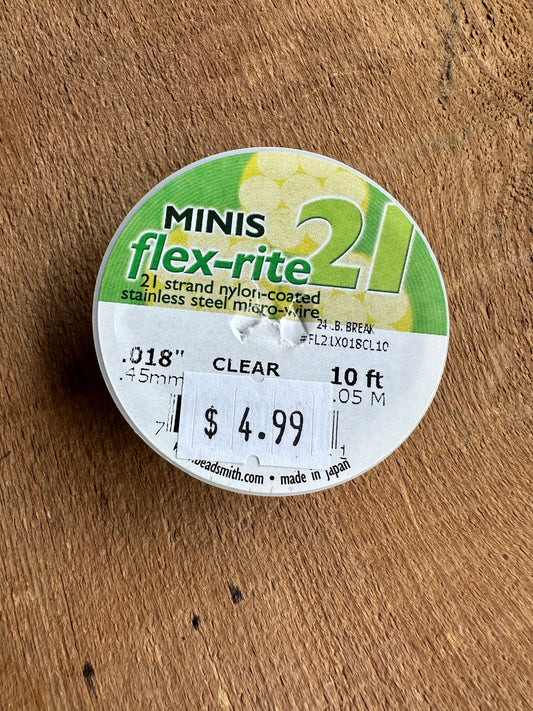 Mini flex-rite 21 strand - .018" (.45mm) and 10ft long